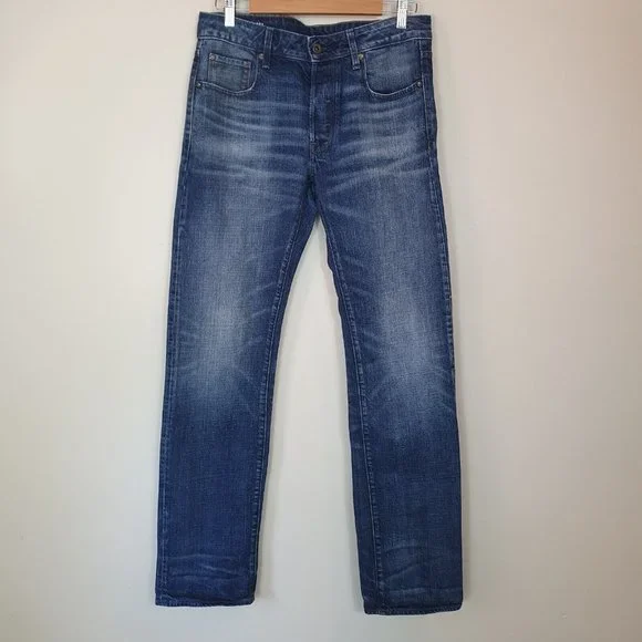 G-Star Raw Men's Jeans W 31 L 34 Blue Straight Leg Reg Fit 3301 GOOD CONDITION - Picture 2 of 10